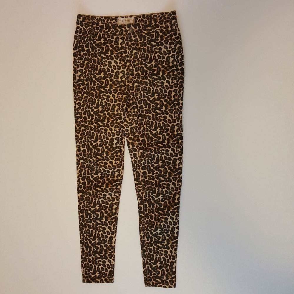 Free People Leopard Print Crop Jeans - Picture 4 of 6